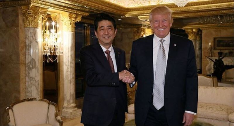 Trump ile ilk görüşen lider Japonya Başbakanı Abe oldu  