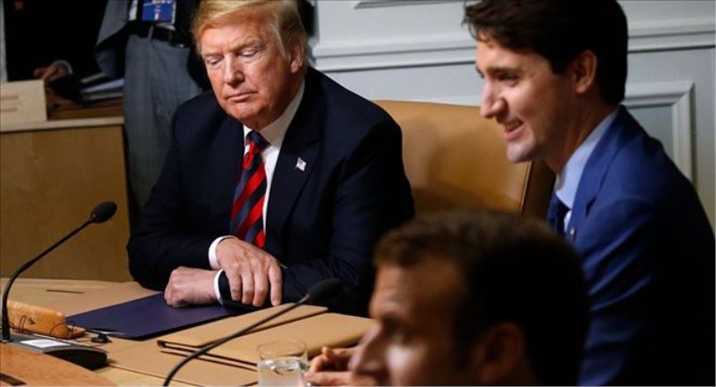 Trump, Trudeau ve Macron´la G7 Zirvesi´nde gümrük vergisi kararını görüştü