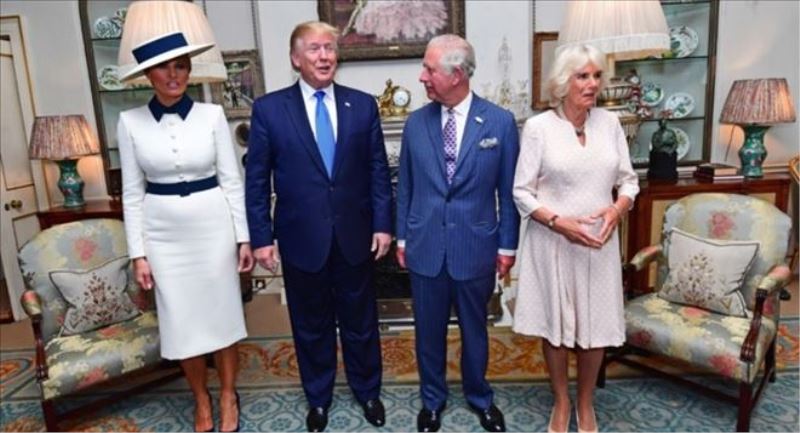 Trump ile Kraliçe 2. Elizabeth bir araya geldi