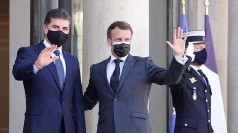 Fransa Cumhurbaşkanı Macron ve IKBY Başkanı Barzani Paris´te bir araya geldi
