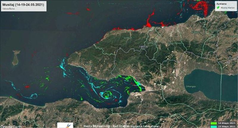 Marmara Denizi´ndeki müsilajın yoğunluk haritası çıkarıldı