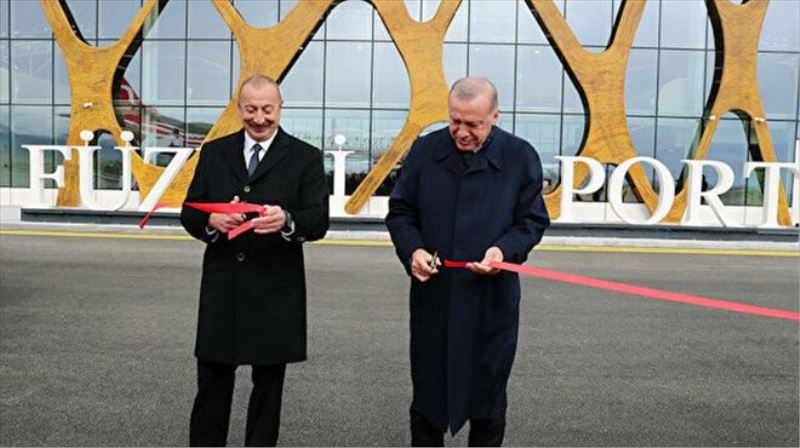 Cumhurbaşkanı Erdoğan, Azerbaycan´da! Tarihi açılışı Aliyev ile birlikte yaptı