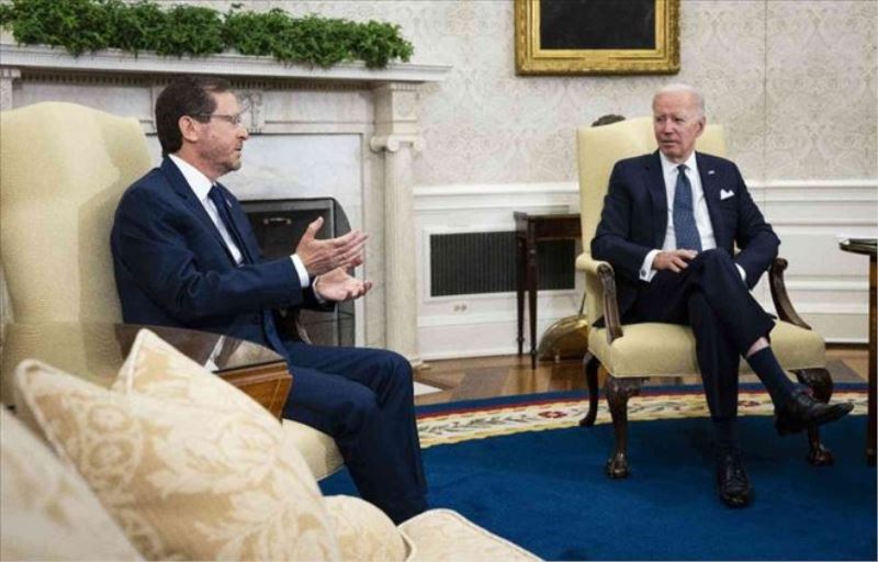 ABD Başkanı Biden ile İsrail Cumhurbaşkanı Herzog, Beyaz Saray´da bir araya geldi