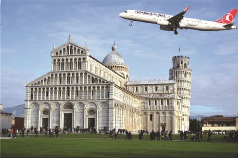 Türk Havayolları Pisa`ya İndi