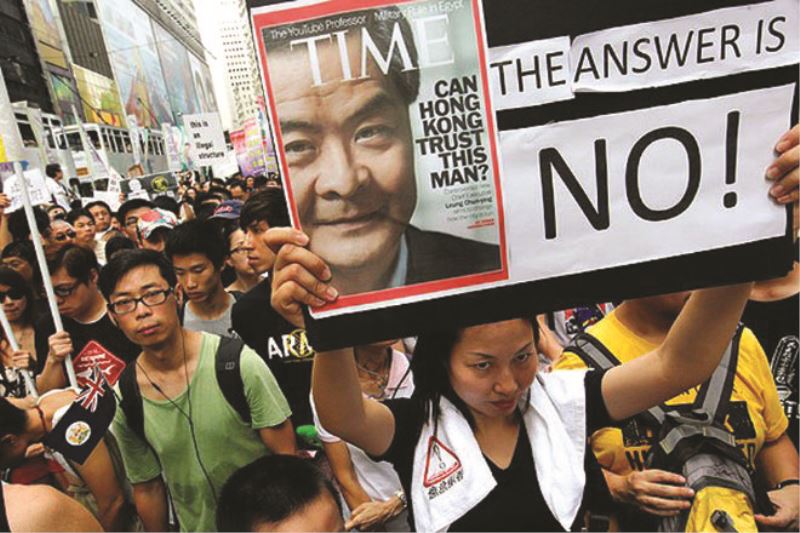 Hong Kongdaki gösterilerde dış güçlerin parmağı var